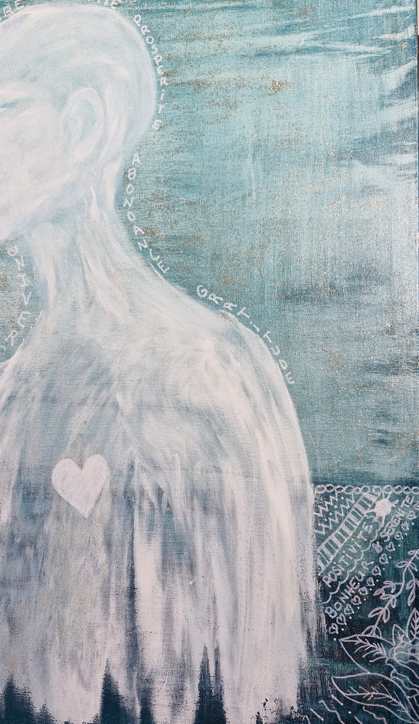 Œuvre Originale, Acrylique sur toile
Entité sur fond bleu
Dimension 70x70 cm
Univers est une célébration de l'unité de tous les êtres et de la puissance de la gratitude, la manifestation, il rayonne d'une lumière intérieure, symbolisant notre capacité à co-créer notre réalité.